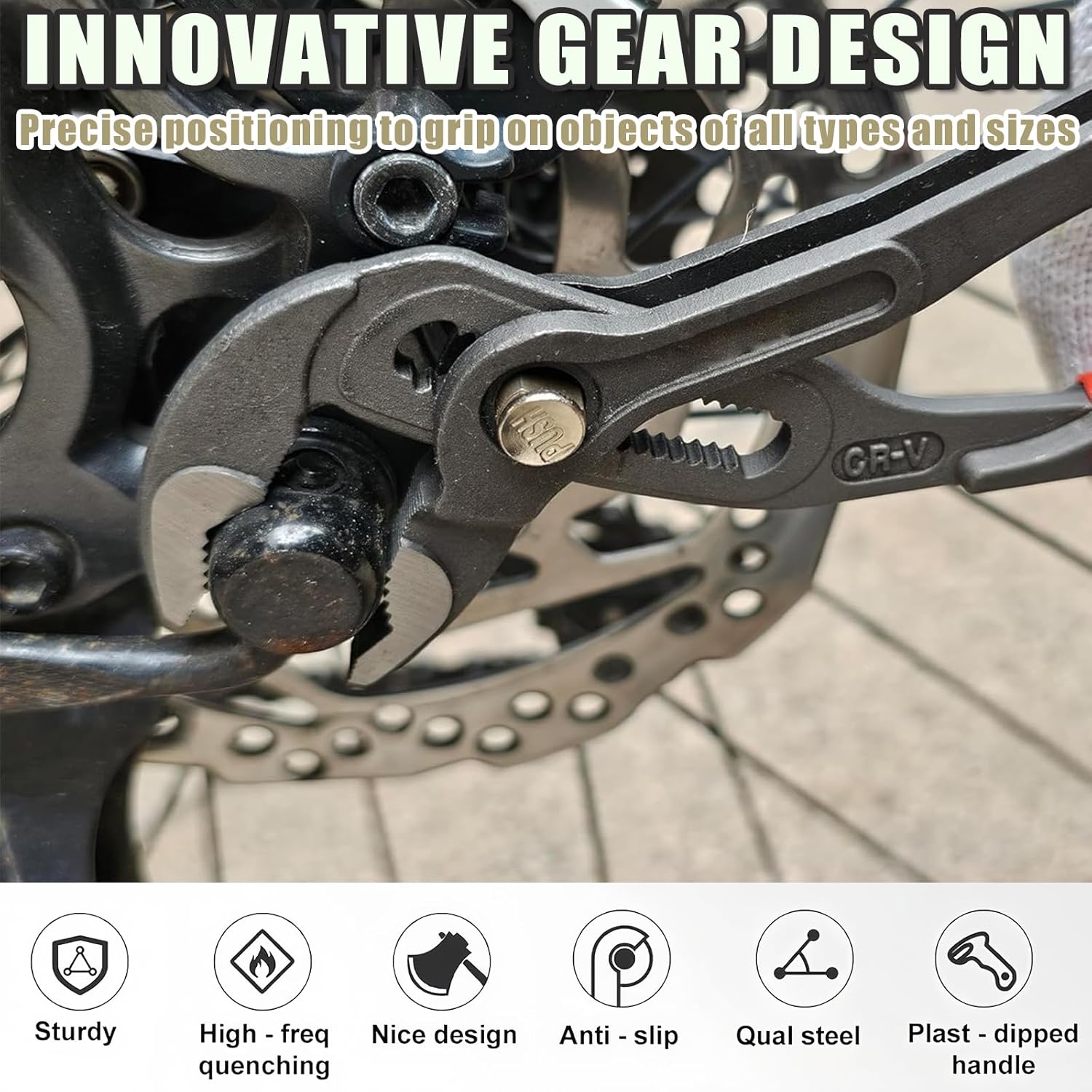 Adjustable Water Pump Pliers 10" Groove Joint Pliers V-Jaw Quick Adjust Tongue and Groove Pliers with Push-Lock and Cushion Grip Ideal for Tight Spaces Plumbing Cars and Home Repair 10 inch
