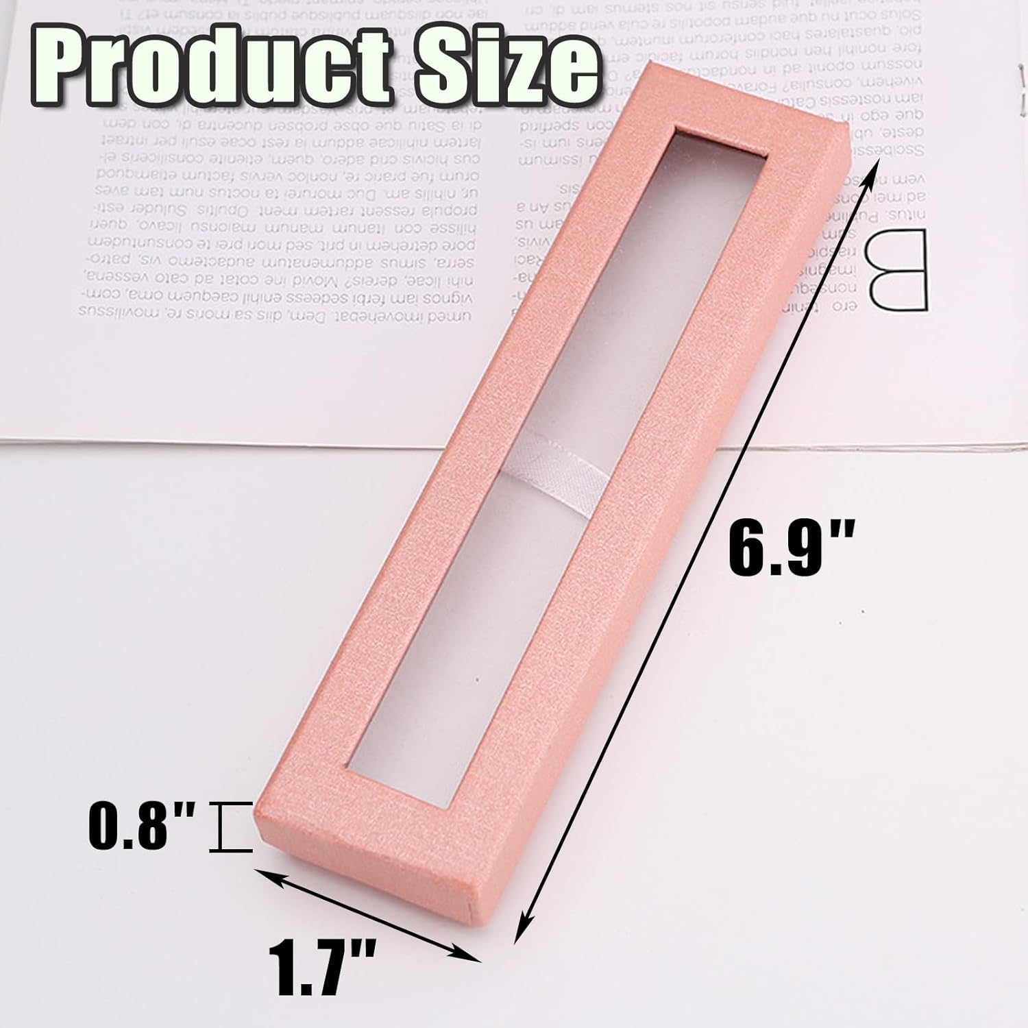 10 Pcs Empty pen gift box with Clear lid Single pen presentation Packaging Case Cardboard Jewelry Boxes with Cushion Suitable for Wedding Business Birthday Office Supplies Gift Packaging Pink