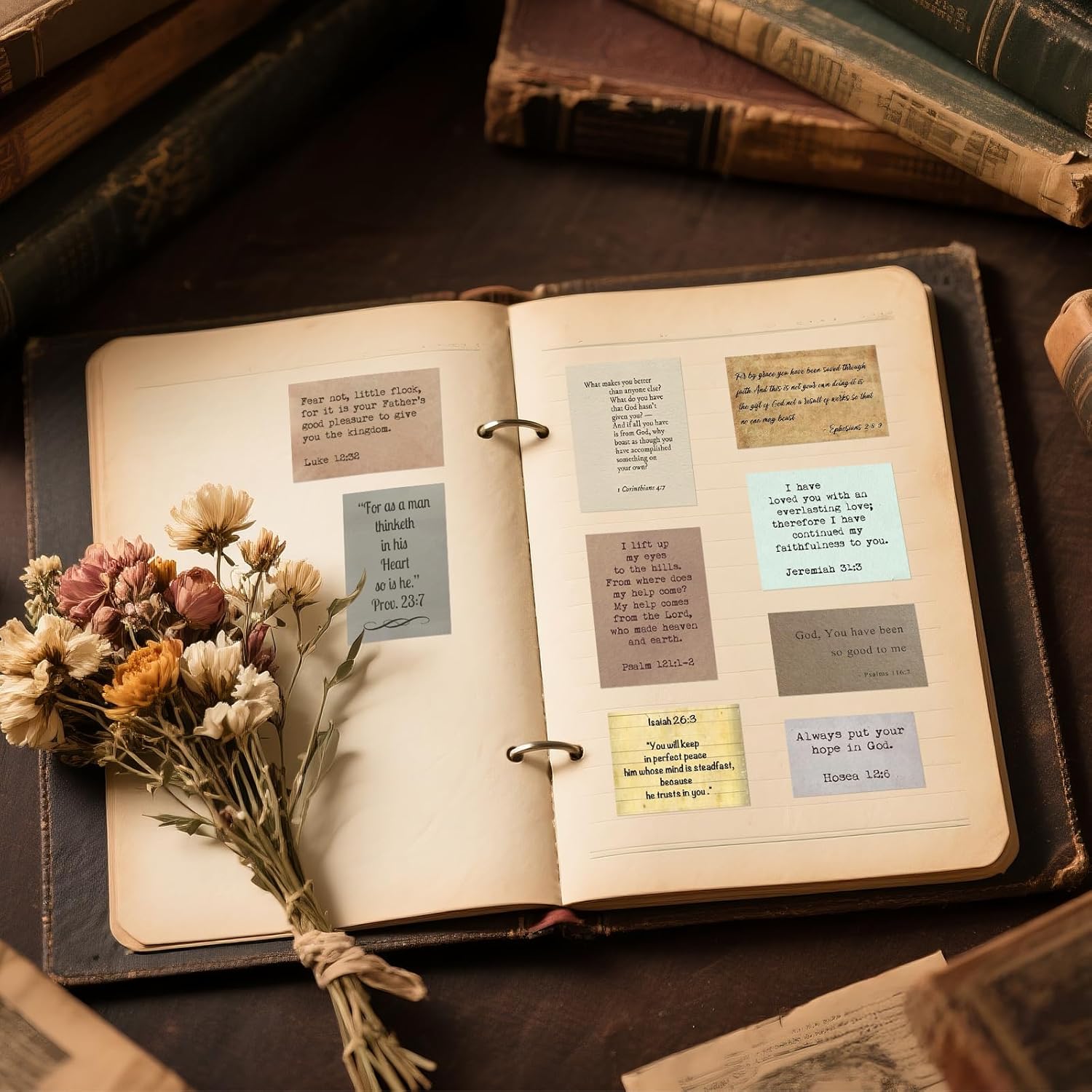 180Pcs Bible Verse Stickers - Vintage Inspirational Christian Stickers Bible Journaling Sticker Self Adhesive Religious Scripture Sticker Jesus Faith Label for Study Supply Planner 3Pcs/Each