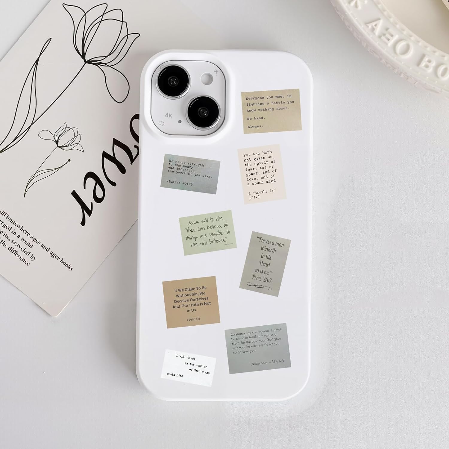180Pcs Bible Verse Stickers - Vintage Inspirational Christian Stickers Bible Journaling Sticker Self Adhesive Religious Scripture Sticker Jesus Faith Label for Study Supply Planner 3Pcs/Each