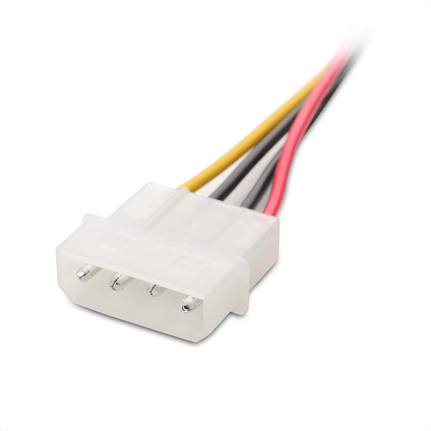 3-Pack 4 Pin Molex to SATA Power Cable SATA to Molex - 6 Inches