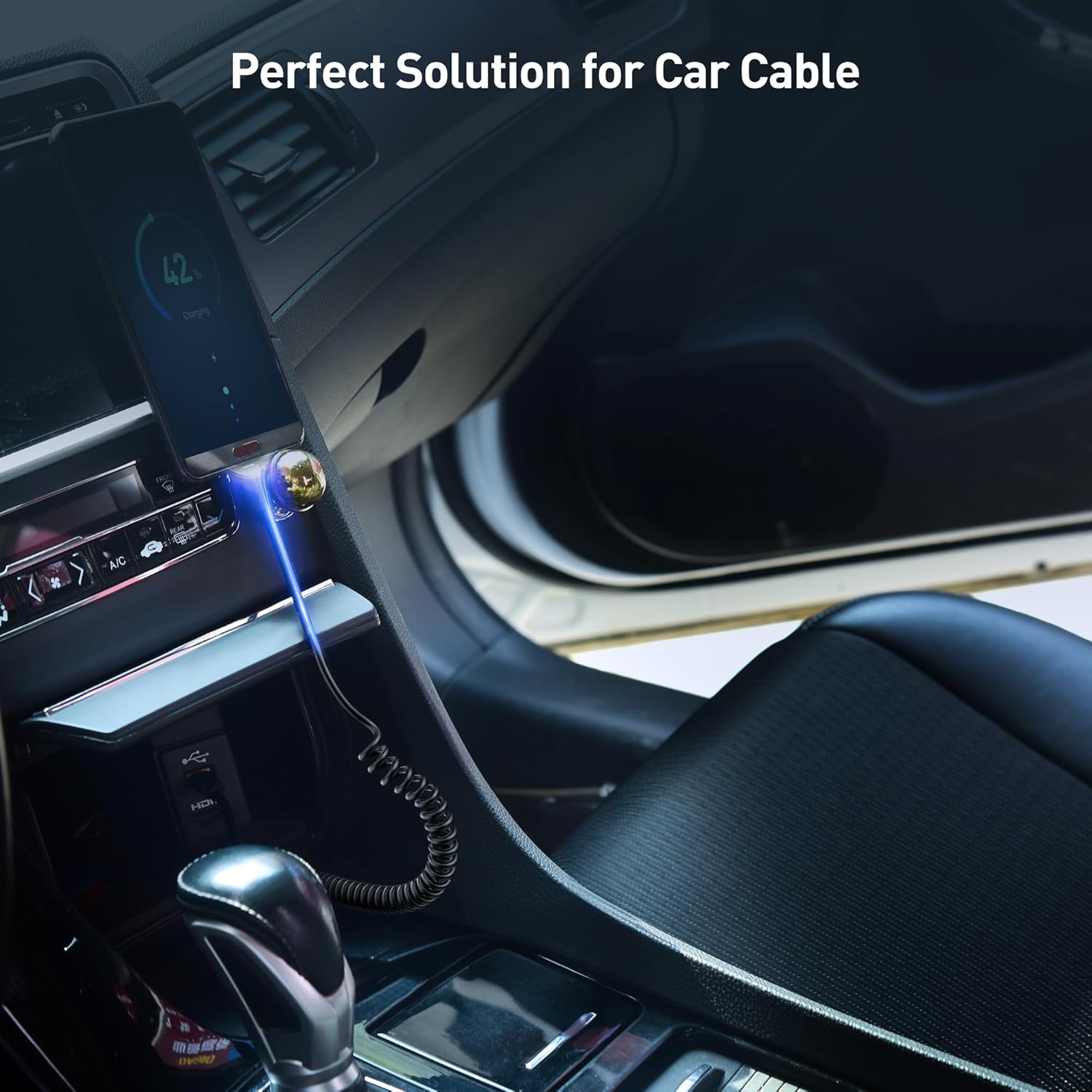 2-Pack Coiled Micro USB Cable Coiled Micro USB to USB2.0 2-4 Feet