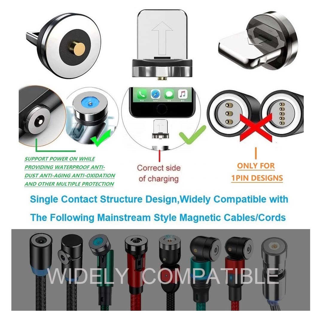 Magnetic Charging Tips iPoTips 7pack,just Magnetic tip iProduct Tips ,Without USB Cables& Non-Data,Compatibility for iOS-SmartSeries