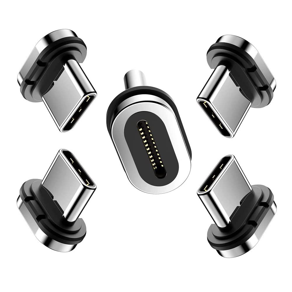 Magnetic Charging Tips 24pin USB C Tips 5Pack, Magnetic Type-C Tips,Magnetic Connector Tips Head Compatible for Most Type C Phone Cable Adapter Tablet/Pad&SmartsDevices