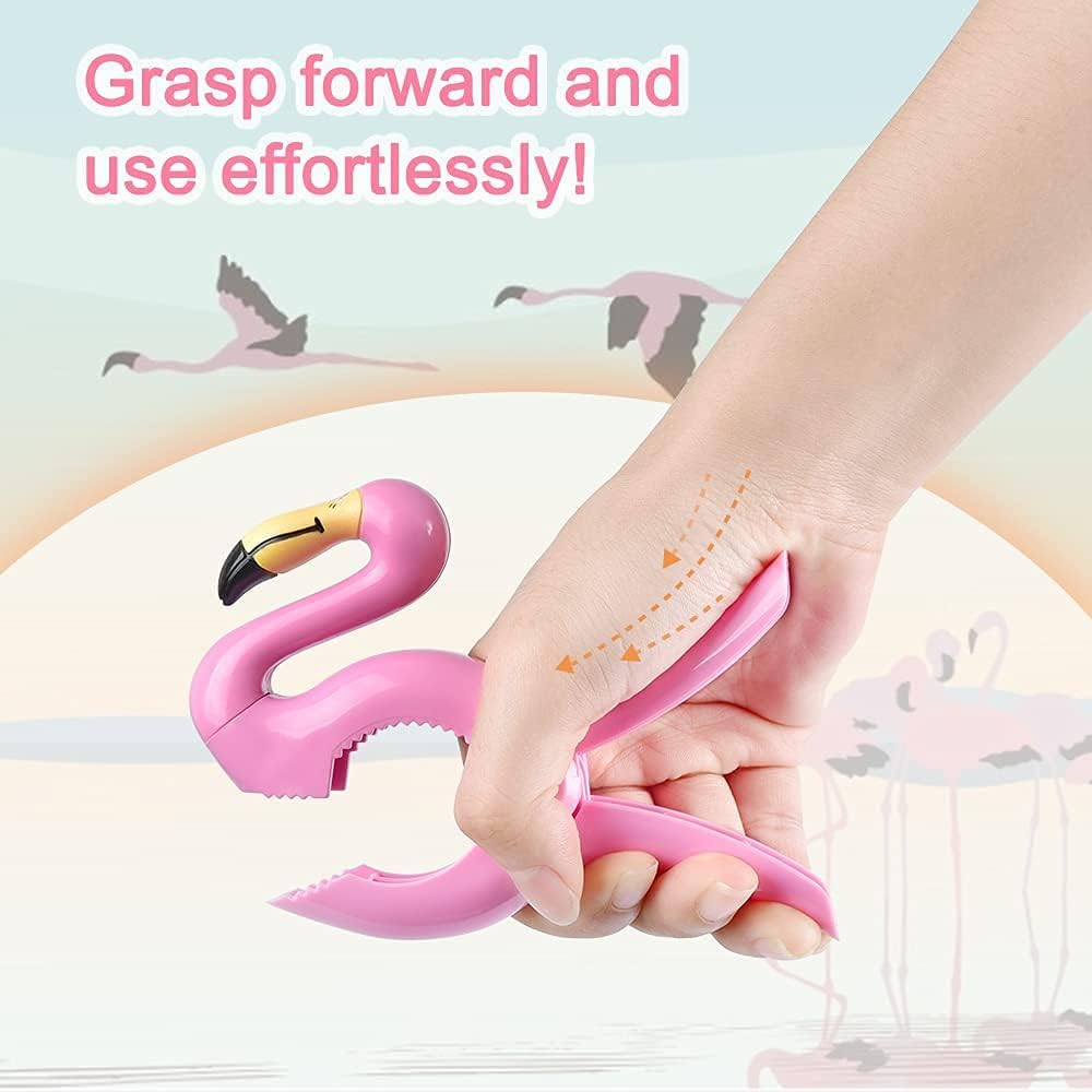 Beach Towel Clips, Jumbo Size Towel Clips for Beach Chairs Cruise Pool Patio or Daily Use-Secure Hang Seal, Set of 4 Flamingo Parrot