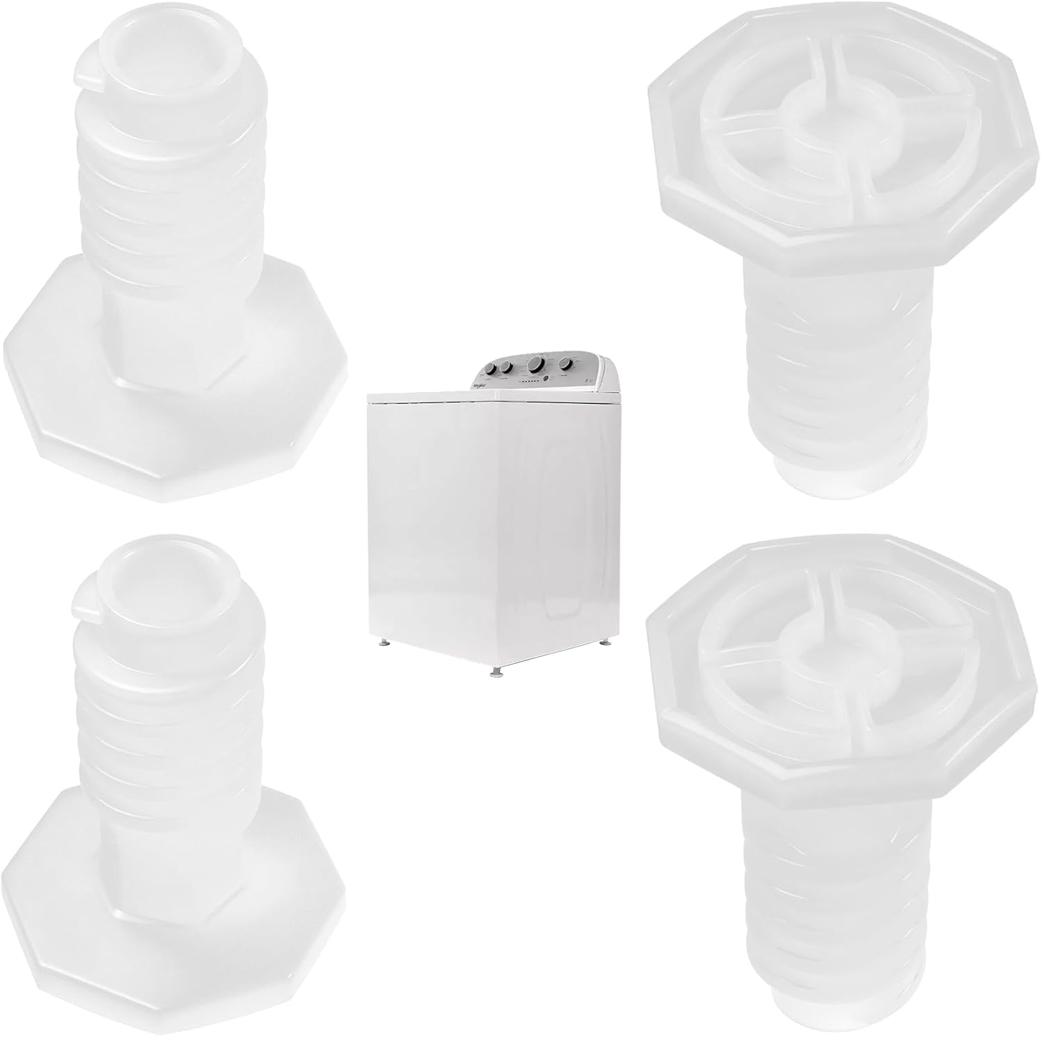 W11213957 Leveling Leg Kit Fit for Whirlpool, Maytag, KitchenAid etc Washing Machines, Leveling Feet Cross Reference Part Numbers:AP6329114, W10556332, WPW10556332, 4844515, PS12349351, W11179235,4Pcs