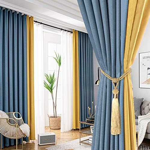 Curtain Tiebacks Hand-Woven Holdbacks Home Decorative Tassels Tiebacks Gold, 2 Pack