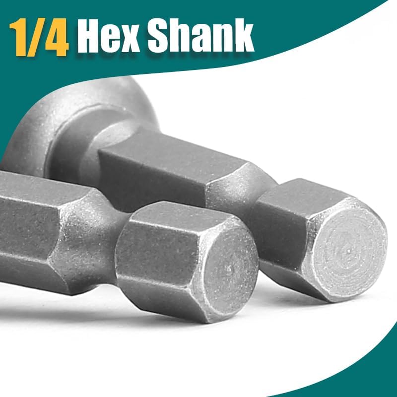 1/4 Hex Magnetic Nut Driver Drill Bit 7mm Socket Adapter Quick Change Socket Nut Adapter for Power Tools, 2-piece