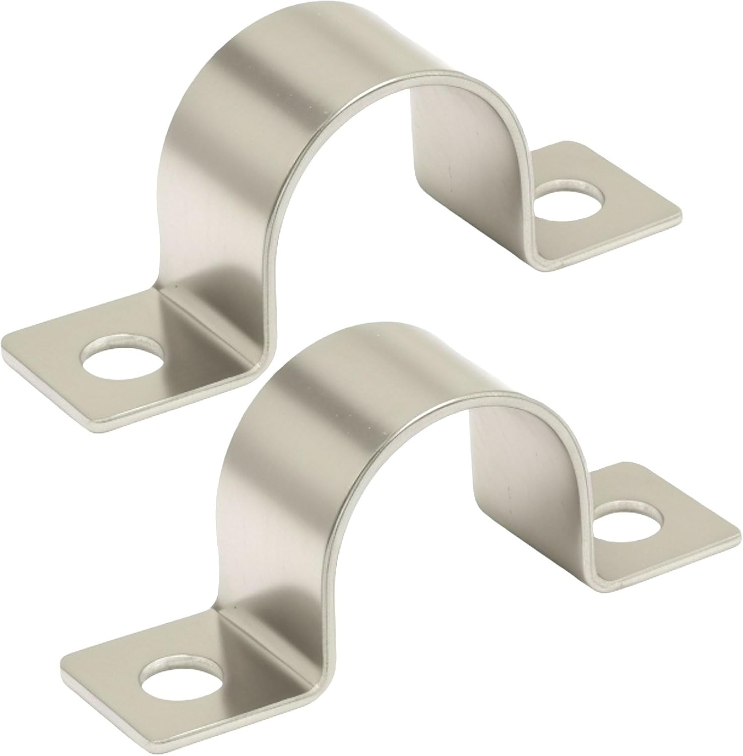 14 Pack 1 Inch Stainless Steel Conduit Clamps, U-Shape Bracket Pipe Clamps 2 Hole Fixing Clips, Universal Strap for Tube Pipe or Wire Cord Installation - Fits OD 25 mm 1" Tube