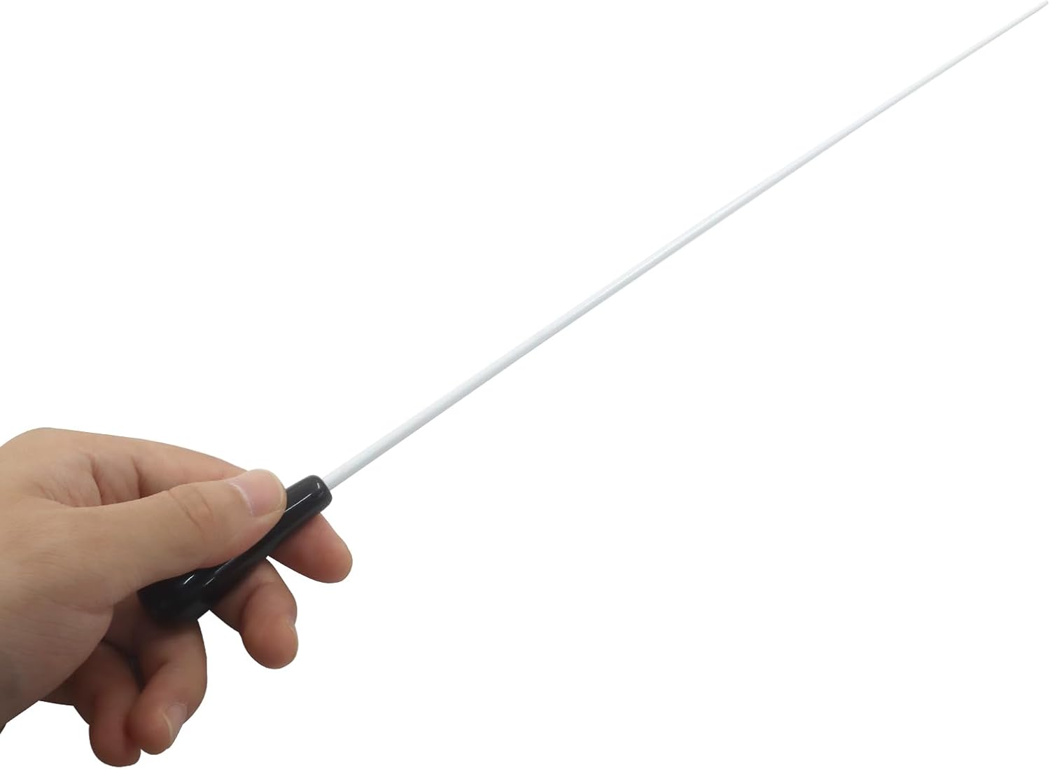 Music Conducting Baton, Imitation Agate Handle Baton Lightweight Conductor Baton with Tube Case for Concert Black Handle, 1 Pack