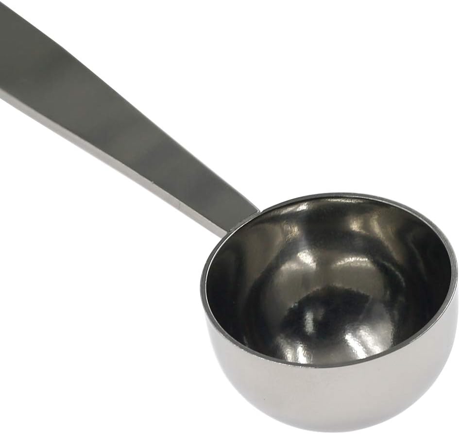 2-in-1 Coffee Scoop Stainless Steel Measuring and Tamping Coffee Spoon 15ml -1pc