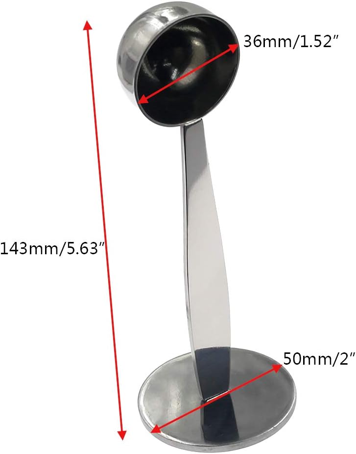 2-in-1 Coffee Scoop Stainless Steel Measuring and Tamping Coffee Spoon 15ml -1pc