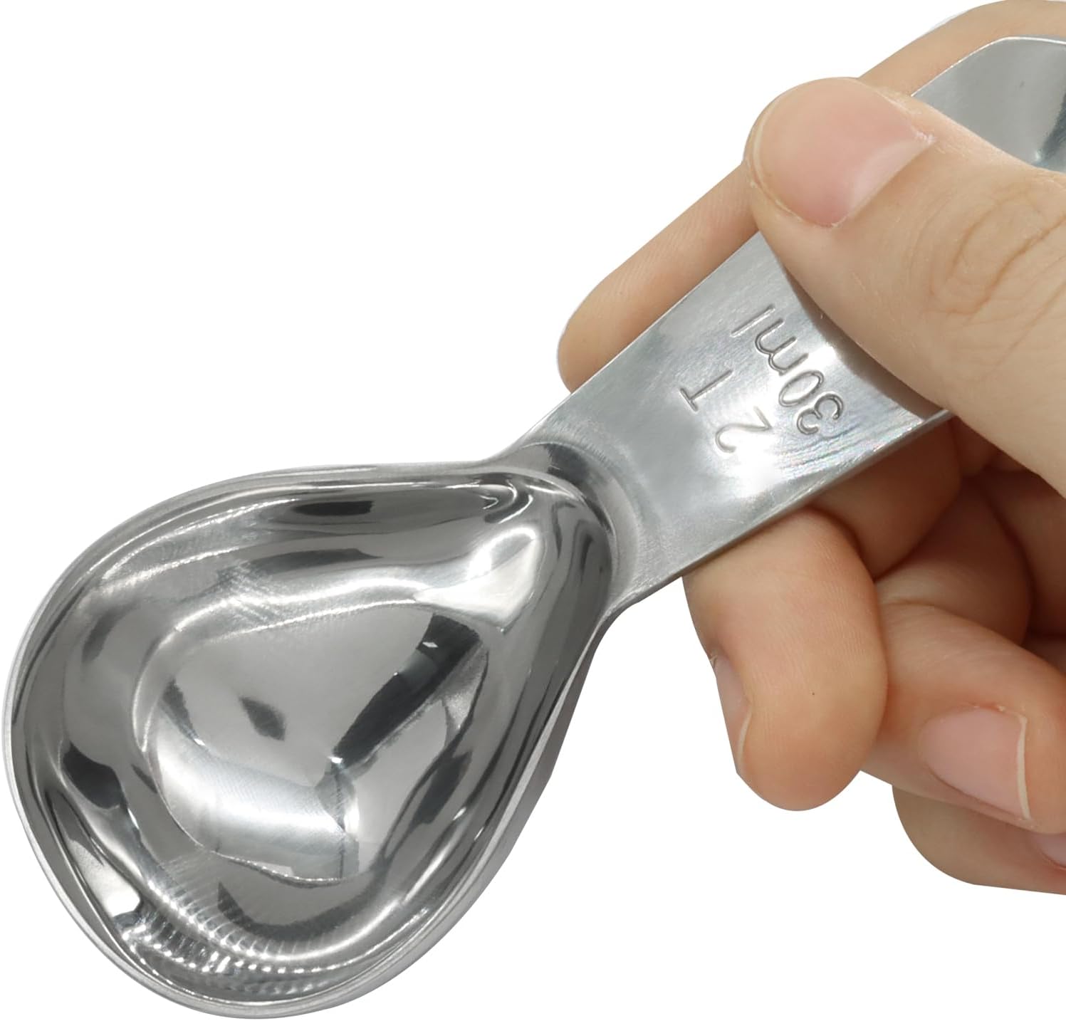 3 Pack Coffee Scoop Stainless Steel Measuring Spoon, Short Handle 2 Tablespoon Coffee Spoons Compact Design, Fits into Canisters for Ground Coffee/Spices & Protein Powder 2Tbsp/30ml