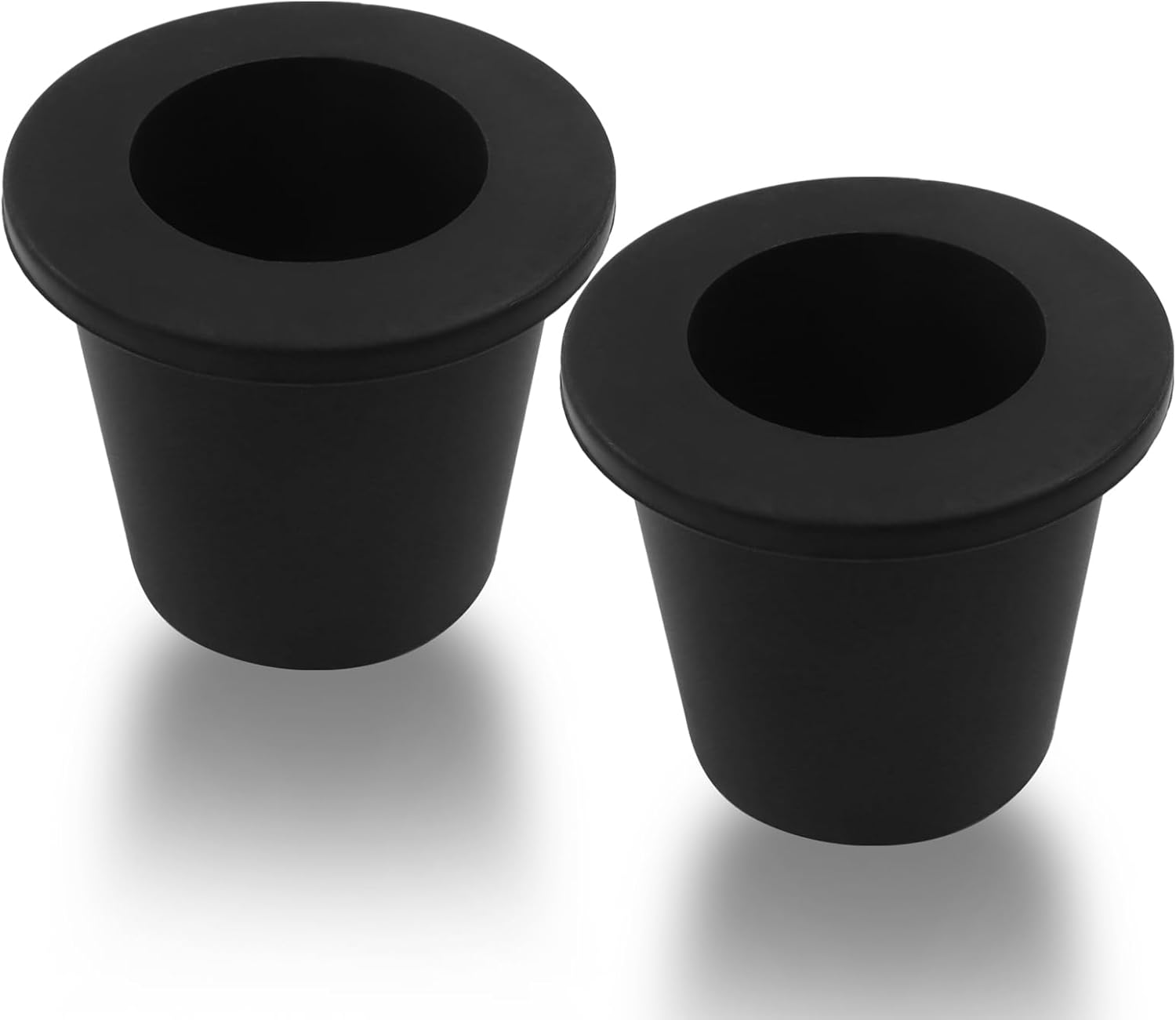 2 Pack Umbrella Hole Plug Holder, Clear Cone Wedge Stabilizer Sleeve Umbrella Adapter, 1.5in 38mm Versatile Patio Table Accessories for Outdoor Beach Picnic/Yard Patio Users Black