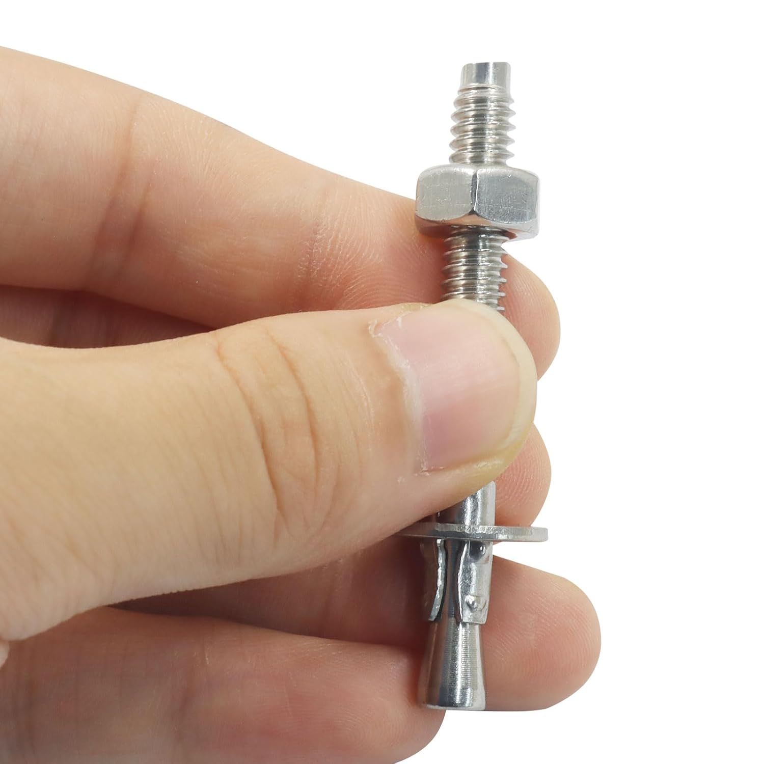 10 Pack 1/4" x 2-1/4" Concrete Anchor, Anti-Rust Anchor Stainless Steel Bolt, Heavy Duty Fastener for Cement and Concrete