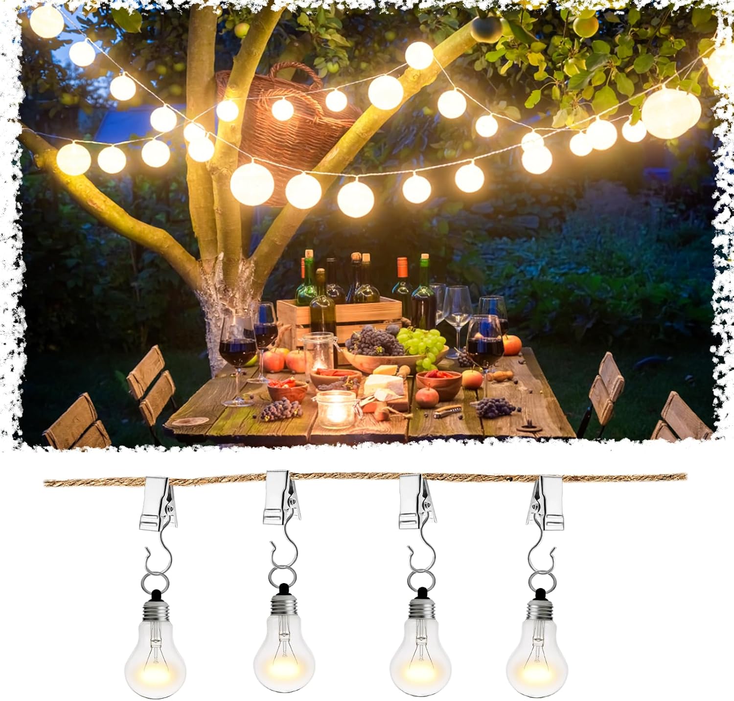Small Hanging Clip for Curtains - 100 Pack Camper Awning Lights Clips with Light Hanger Hooks, Best for Camp Tent Photo Display Indoor Outdoor Decoration Silver
