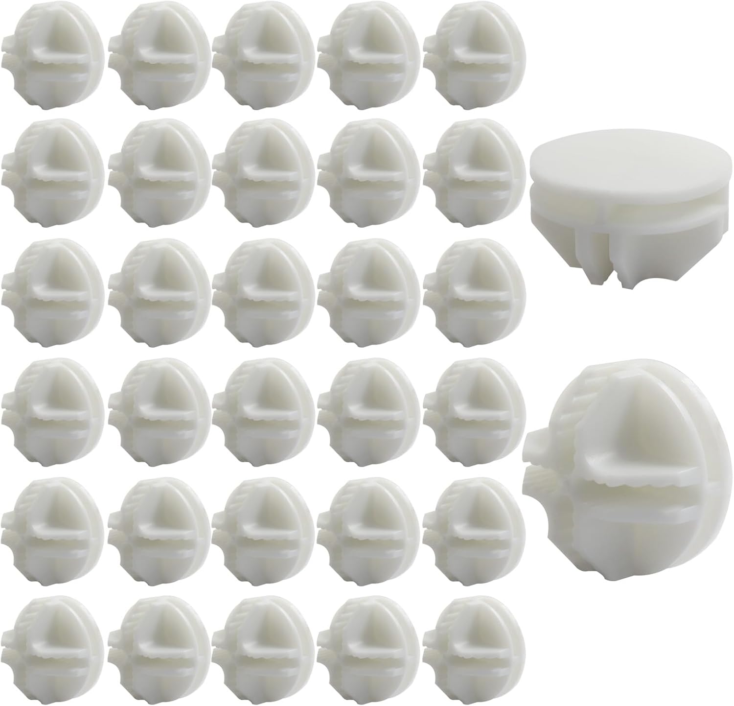 32 Pack White Plastic Cube Connectors, Wire Grid Cube ABS Connectors Modular Closet Storage Organizer, DIY Wire Shelves for Home/Office