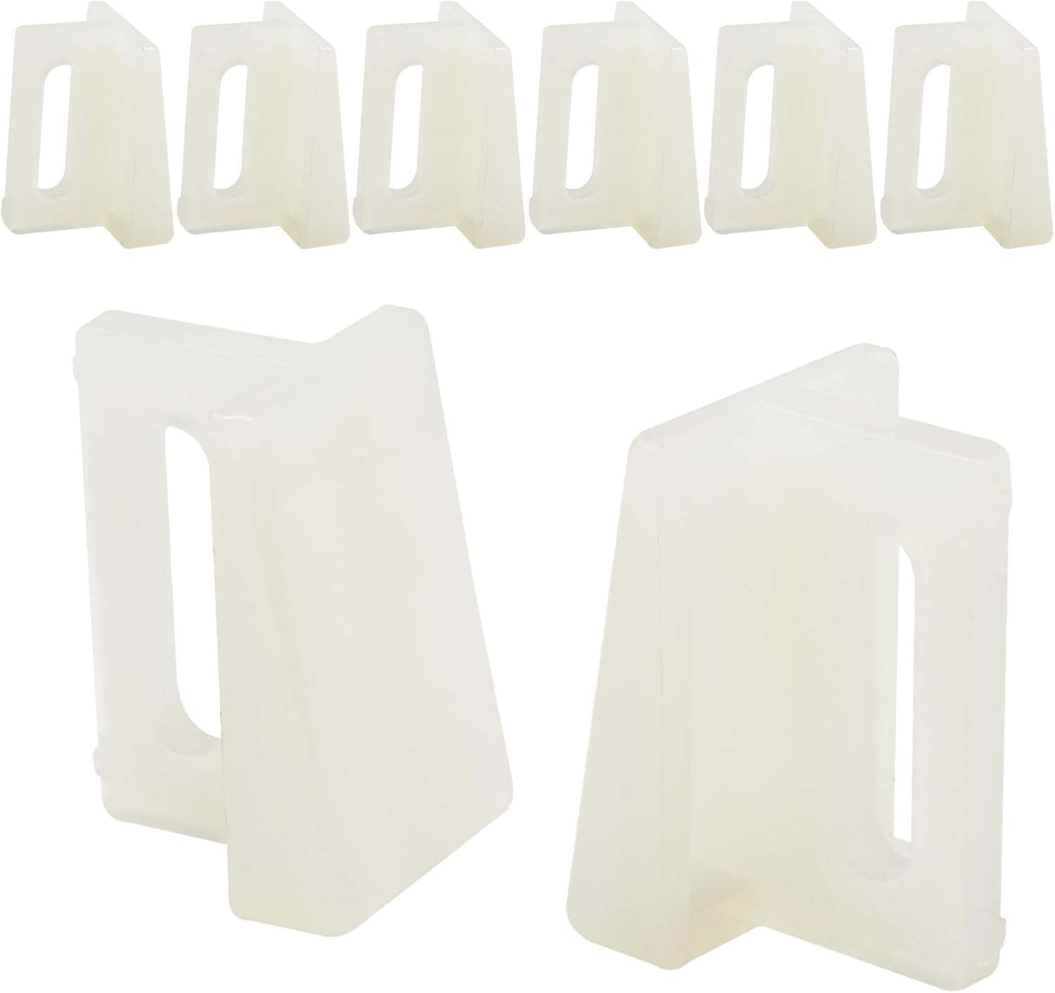 10 Pack Pocket Door Guide Bottom, Jamb Mounted Sliding Door Guides Replacement Kit with Screws 1.125 Inch, White