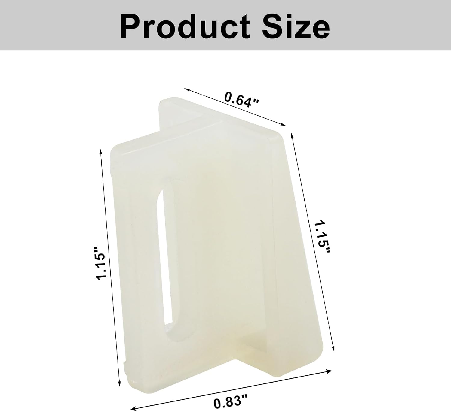 10 Pack Pocket Door Guide Bottom, Jamb Mounted Sliding Door Guides Replacement Kit with Screws 1.125 Inch, White