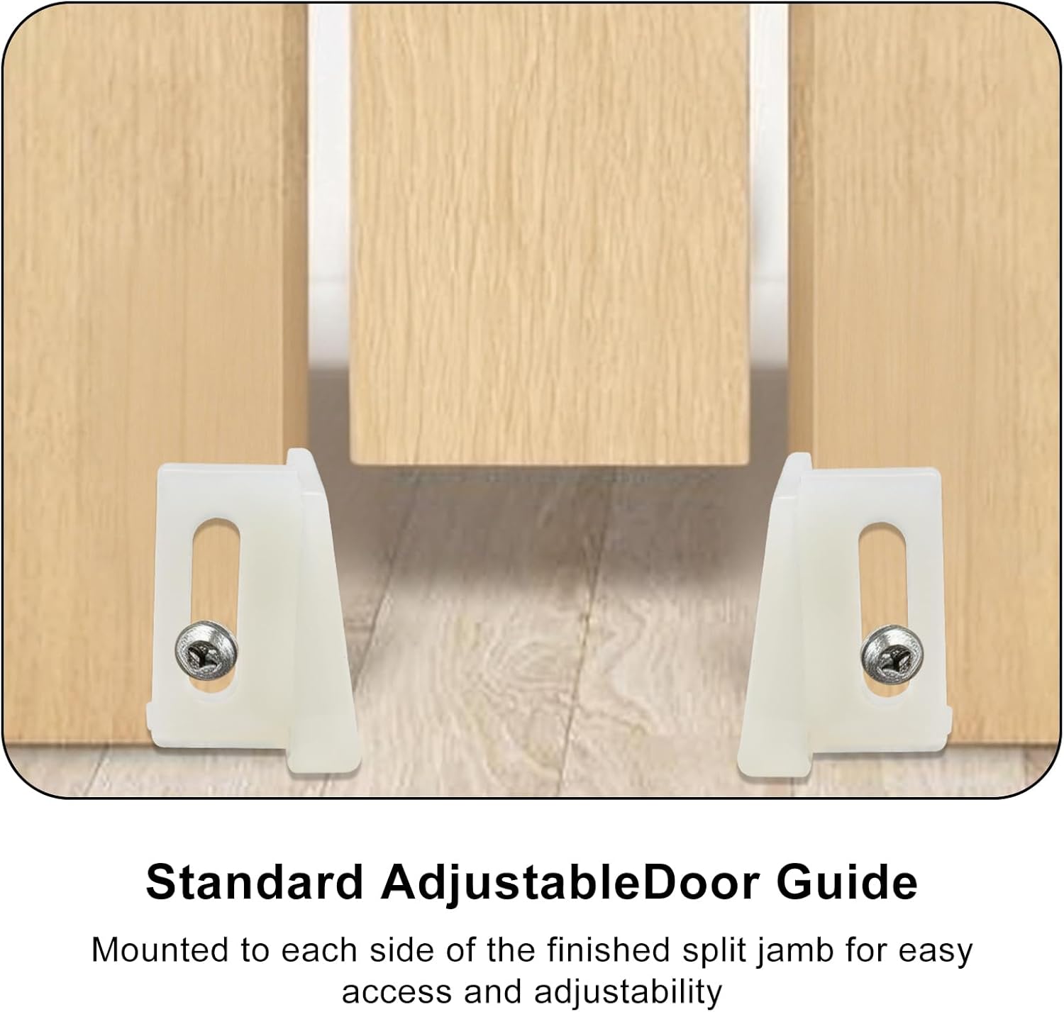 10 Pack Pocket Door Guide Bottom, Jamb Mounted Sliding Door Guides Replacement Kit with Screws 1.125 Inch, White