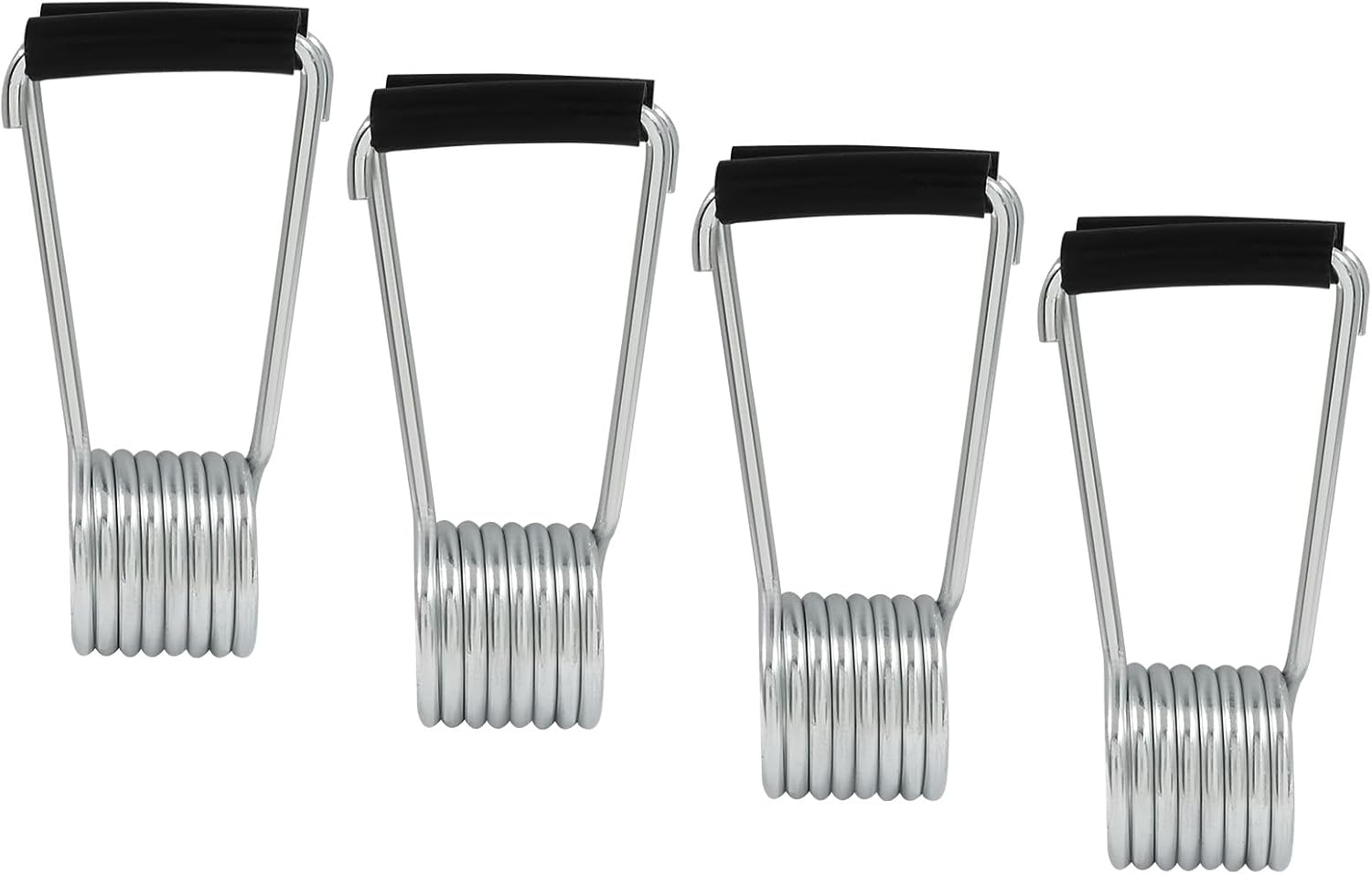 4 Pack Spring Door Closer, Automatic Self-Closing Door Hinge with Rubber Bumper for Cabinet, Closet and Interior Doors