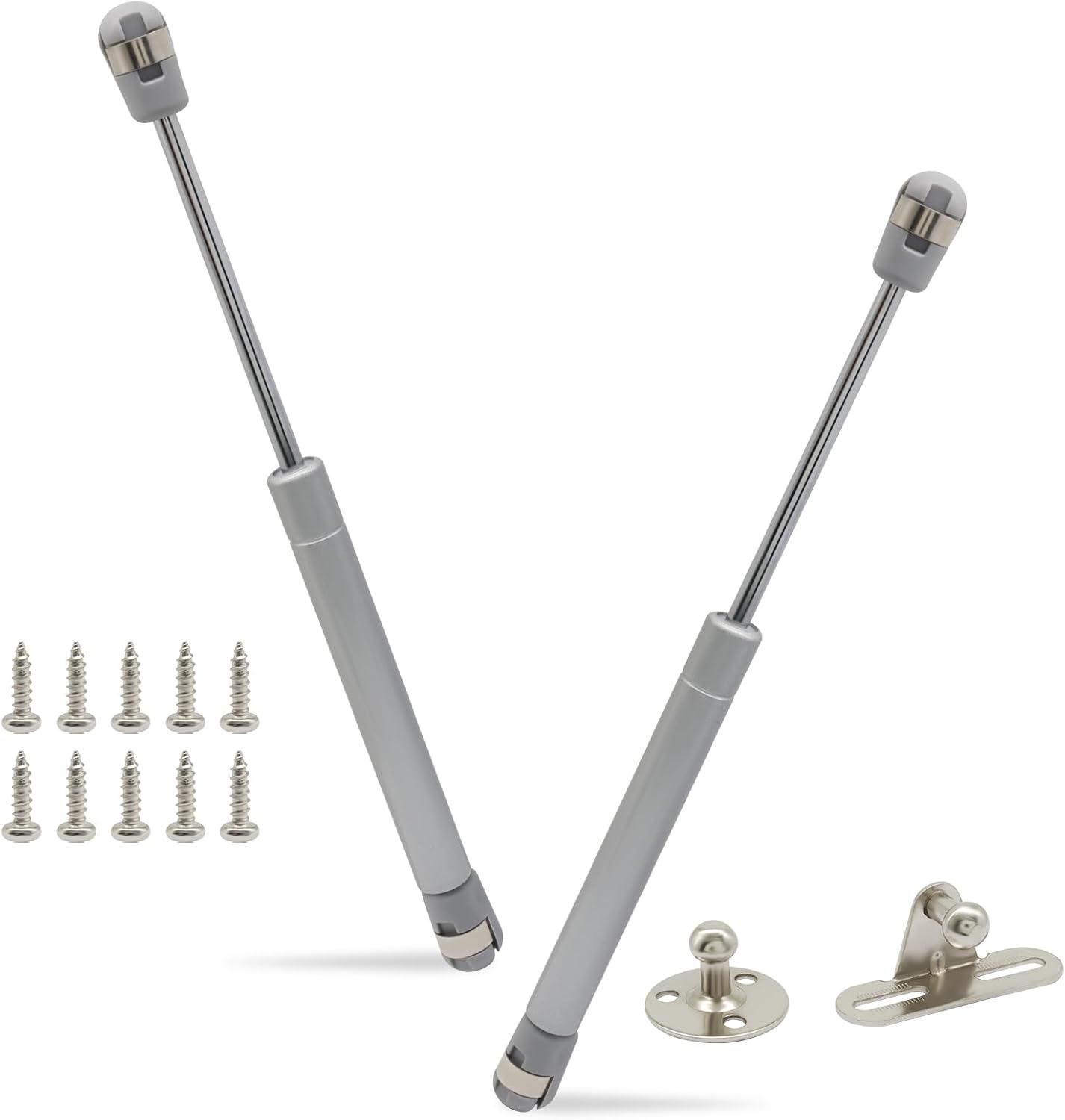 2 Pack 10 Inch Gas Struts, Silver 22LB Gas Spring Lift Support Strut for Truck Tool Box Lid RV Cabinet Door Boat Hatch