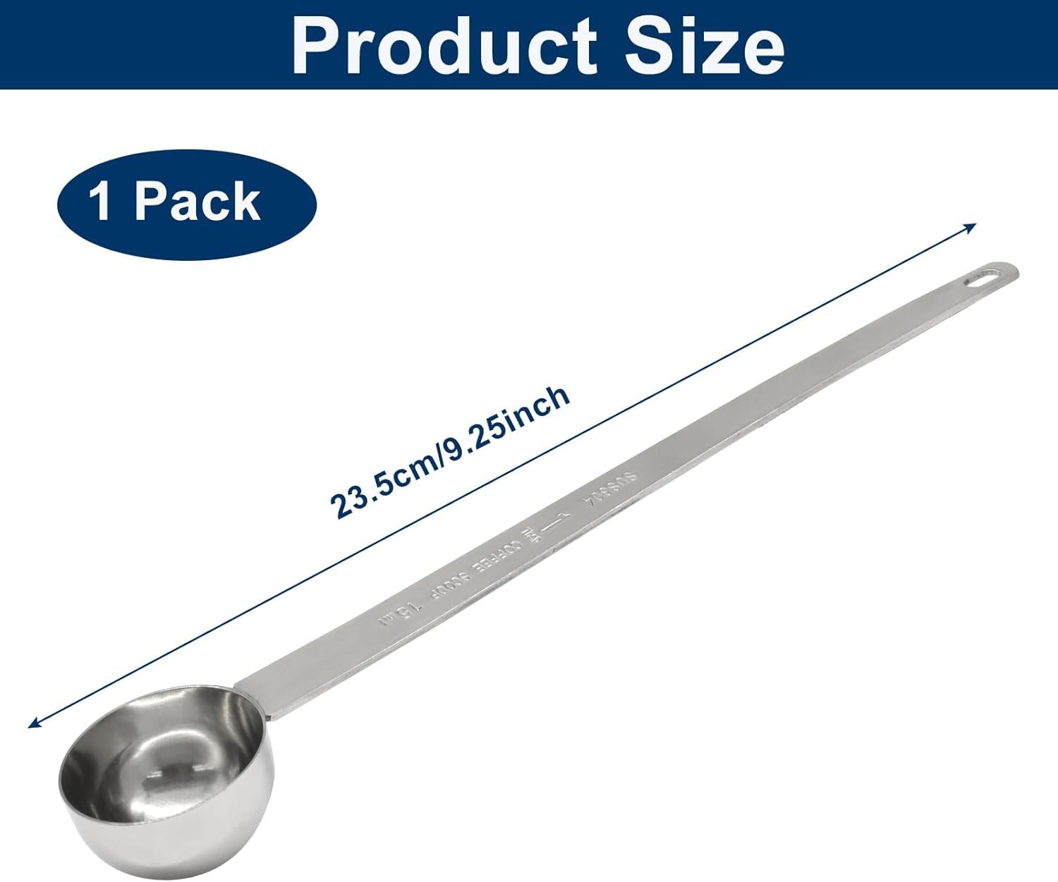 1 Tablespoon Coffee Scoop,Extra Long Handle Measuring Spoon Stainless Steel Scooper, Single Individual Measure Scoop for Ground Coffee 1 Pack, 15 ml