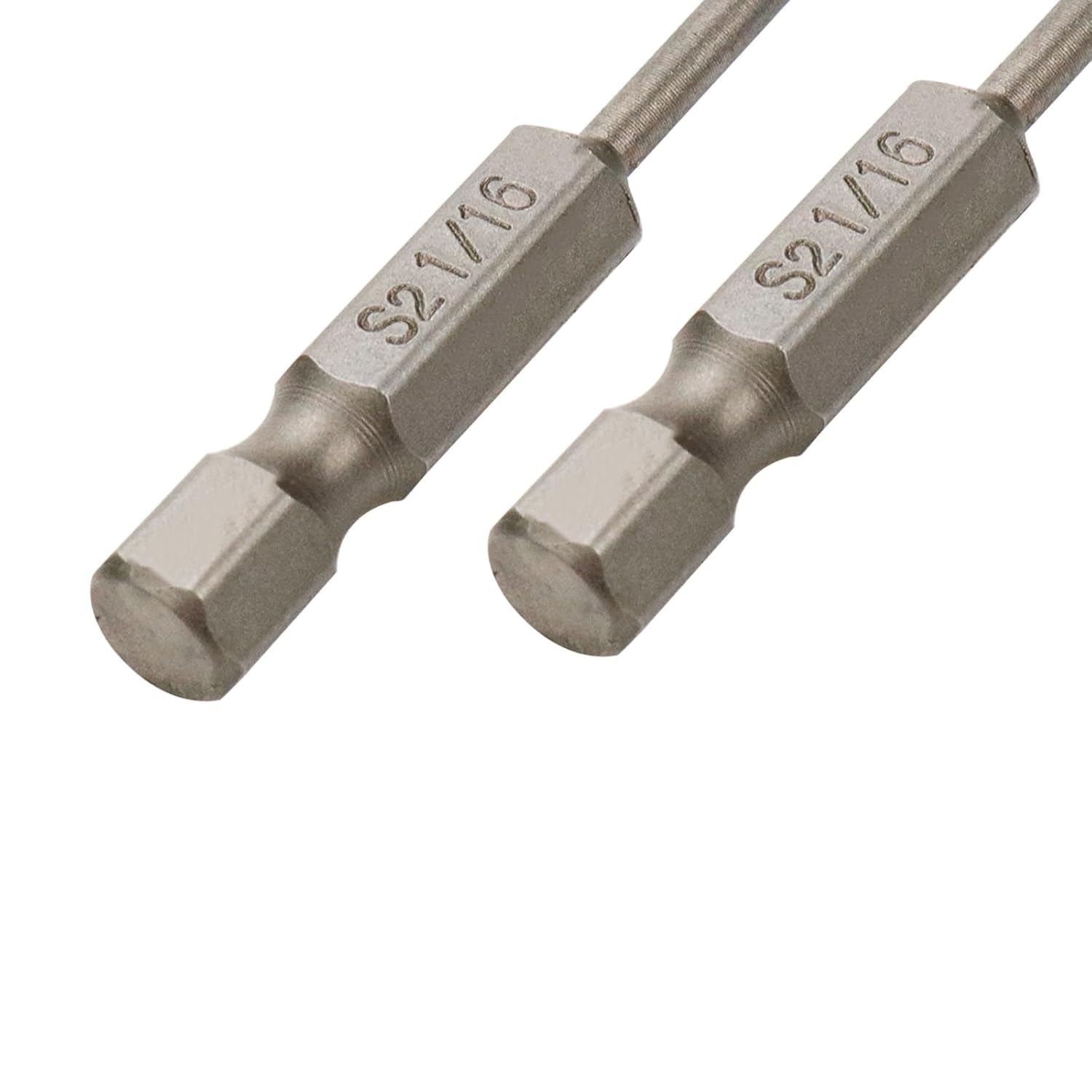 10pcs 1/16" Hex Allen Wrench Drill Bit Set, 1/4" Hex Shank, S2 Steel