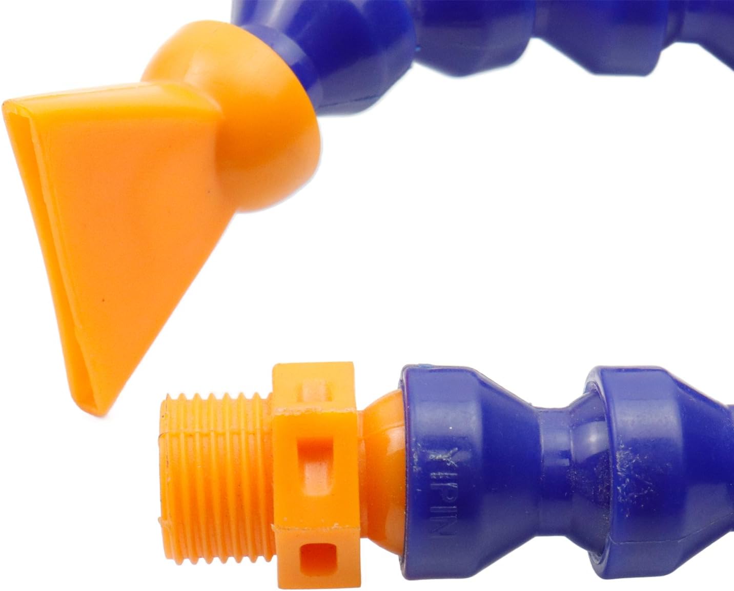 1/2" Thread Water Oil Coolant Hose Pipe Adjustable Coolant Pipe Hose Round Flexible Flat Nozzle Cooling Tube for CNC Lathe Milling Drill Machine-2pcs