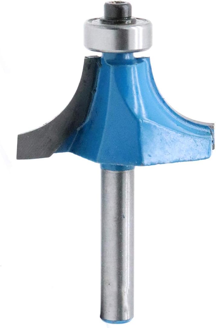 Round Over Edging Router Bit 1/4" Shank 1/2" Cutting Radius Bearing Guide Corner Rounding Router Bit