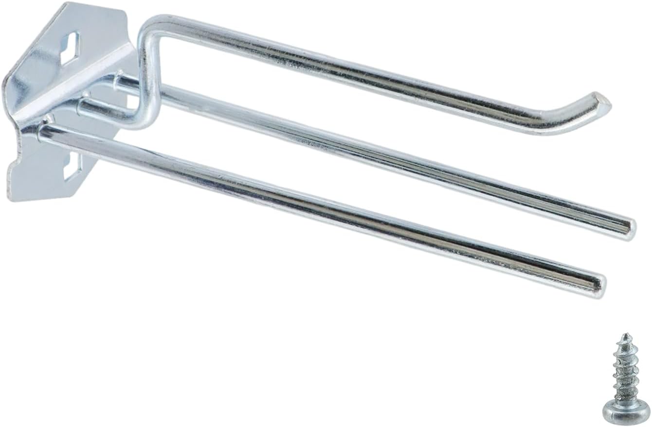 Pegboard Hooks Heavy Duty Metal Steel 3/8" Square Hole Peg Hooks Suitbale for 1.5" Spaced Pegboards Wall Hooks for Hanging Spanner,Coil and Tools 6.5" Length