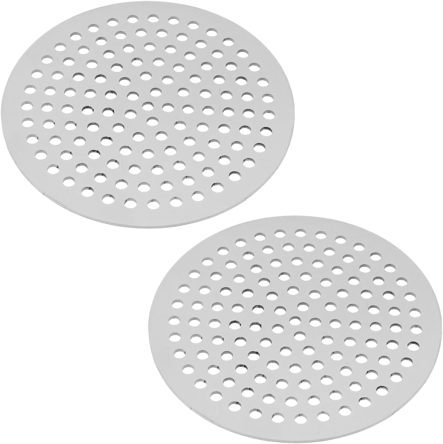 Round Drain Cover Grates 3.15"/8cm Dia Drain, 304 Stainless Steel Drainage Grate Cover Round Replacement Floor Drain Strainer for Shower, Bathroom Floor, Balcony, and Outdoor Garden Drains -2pcs