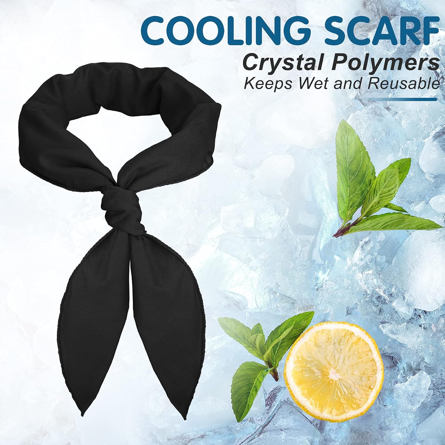 Ice Cooling Scarf Cooling Neck Bandana Wrap Headband for Men Women Outdoor Activities