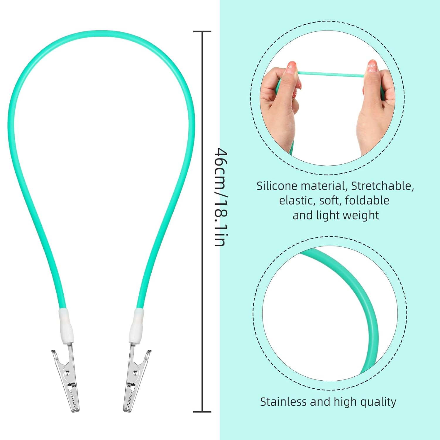 12 Pcs Silicone Dental Bib Clips Colorful Napkin Clips Bib Holder Dentist Napkin Chain Neck Chain with Lanyard for Elderly Adult Patient Towels Restaurant Cloth Travel Bright Color Series