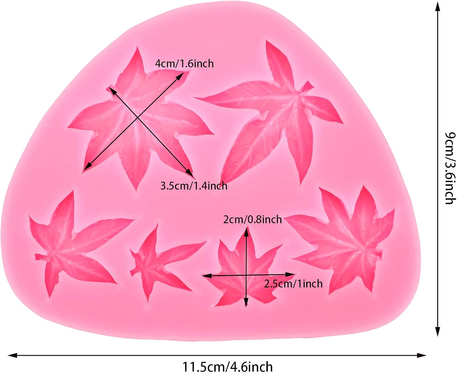 2 Pieces Weed Leaf Cake Fondant Mold Pot Leaves Silicone Mold for Weed Leaf Theme Cake Decoration, Chocolate Candy Polymer Clay Cookie Sugar Craft Rose Red