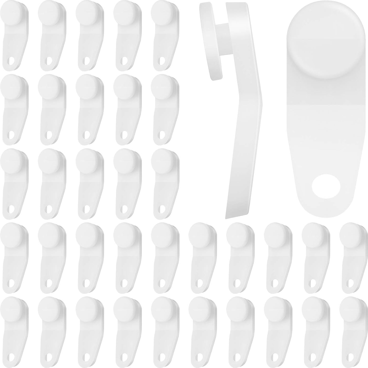 100 Pieces Traverse Rod Slides Curtain Replacement White Plastic Snap in Traversing Slides Track Glider Window Door Shower Curtain Accessories