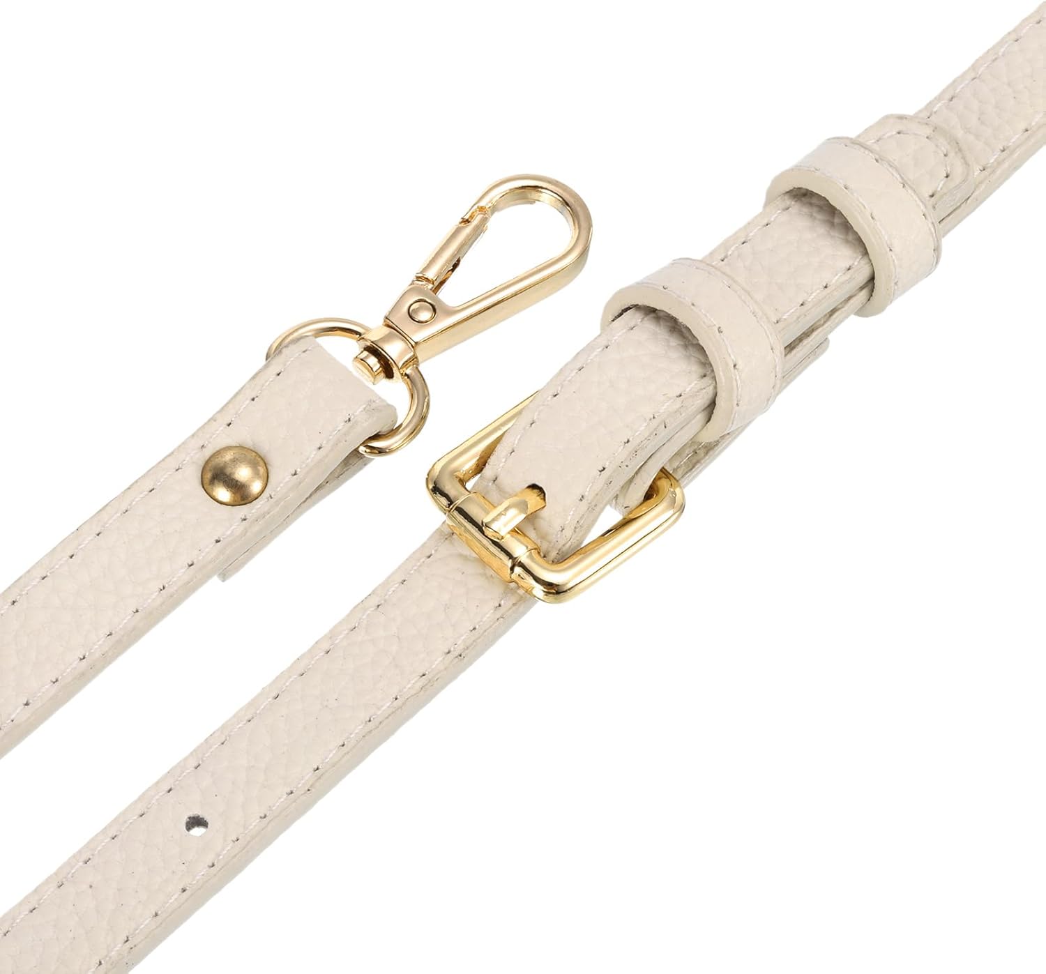 Purse Strap, Leather Adjustable Replacement Strap for Women's Crossbody Handbags Bag, 0.6" Wide, 41-51" Long Beige
