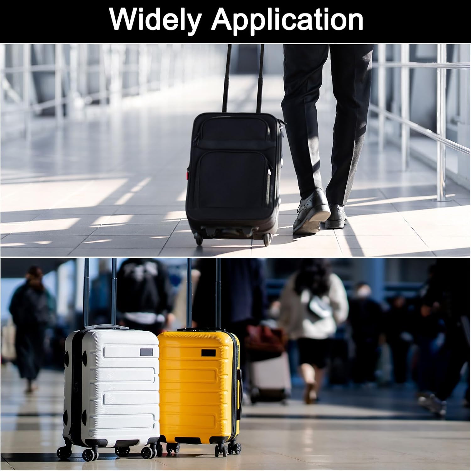 4Pcs Luggage Replacement Pads, Plastic Luggage Stand Feet Stud, Suitcase and Travel Gear Bottom Side Accessories with Self-Tapping Screws, Black 57x24x15mm