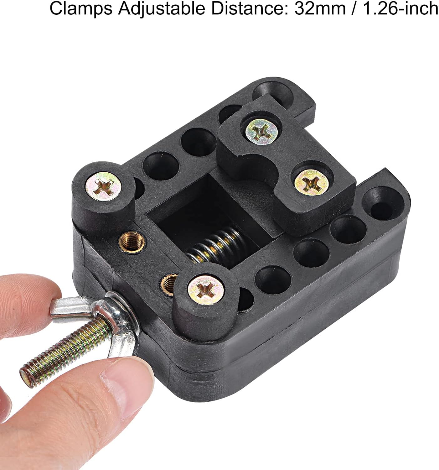 Watch Back Case Cover Remover Holder, Watch Repair Tool Adjustable 32mm PVC Black