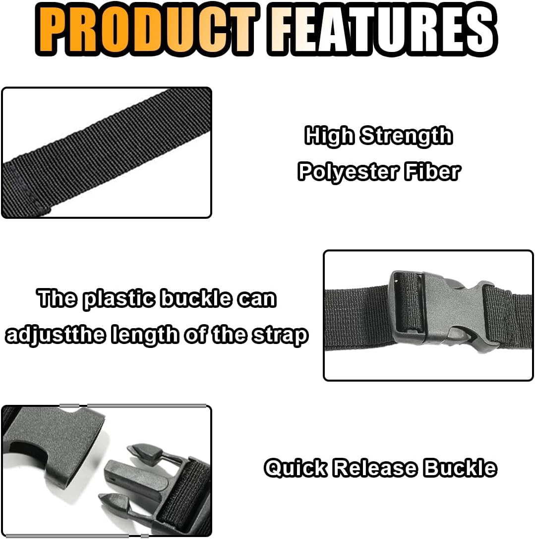 Battery Box Strap - Adjustable Buckle, Auto & Trailer Hold Down Strap - 2 PCS Pack 39 Inch, Quick Release