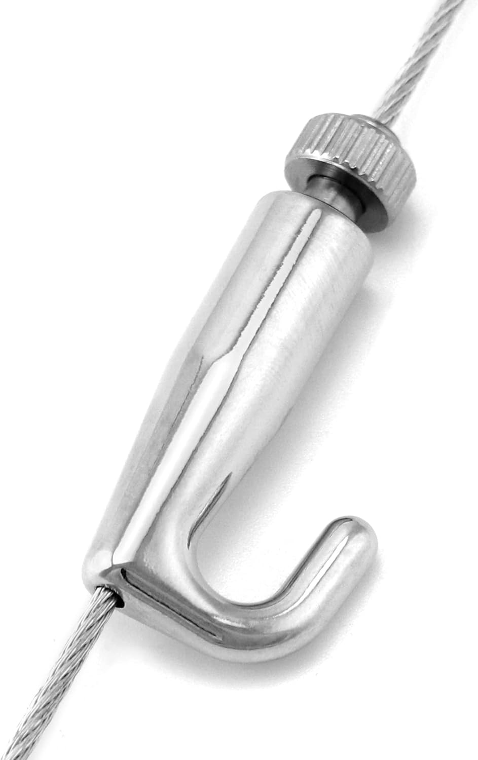 Art Gallery Display Wire Rope Hanger Hooks, 10 Pack Adjustable Metal Hooks Fit 2.0mm Steel Cables Wire Rope, Gallery Picture Hanging System