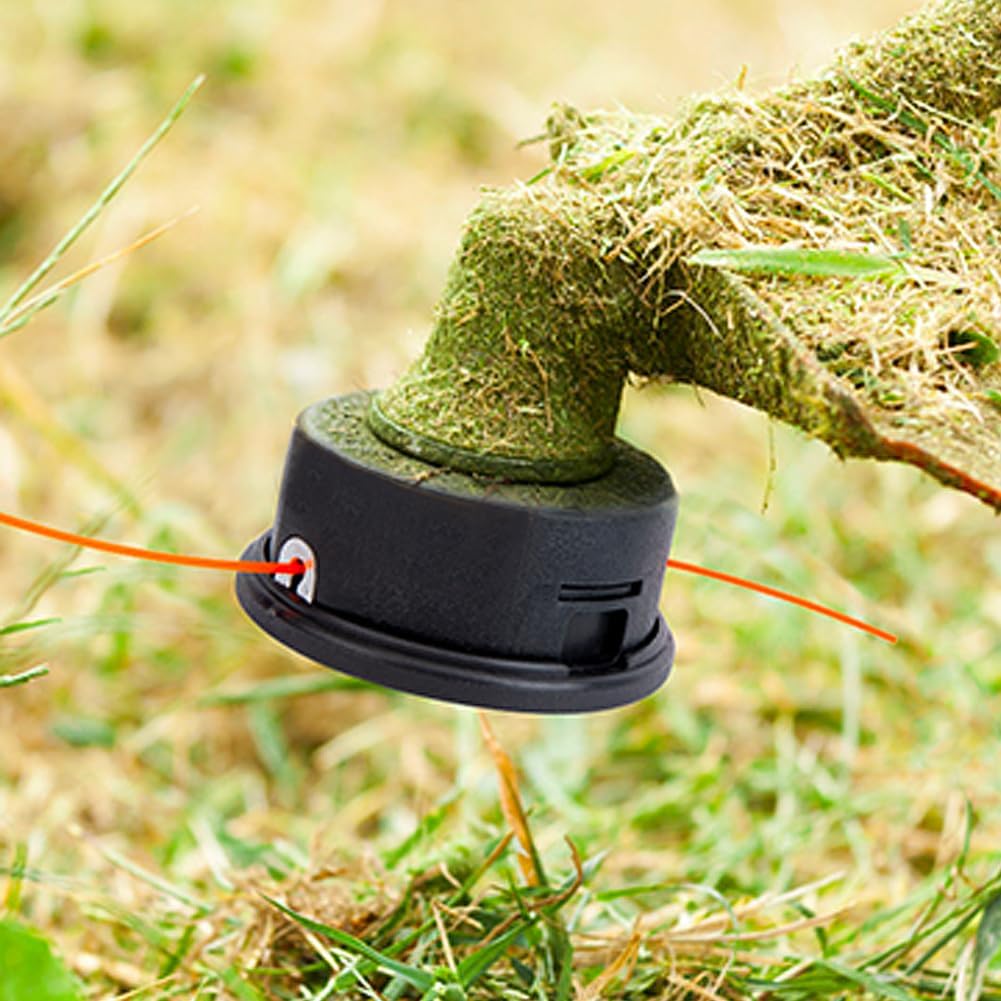 String Trimmer Line 0.095-Inch, 328 Feet 2.4mm Round Nylon Weed Eater String for Grass, Weeds and Brush, Universal Fit for Gas and Electric Trimmers Orange, 164 Feet/Roll