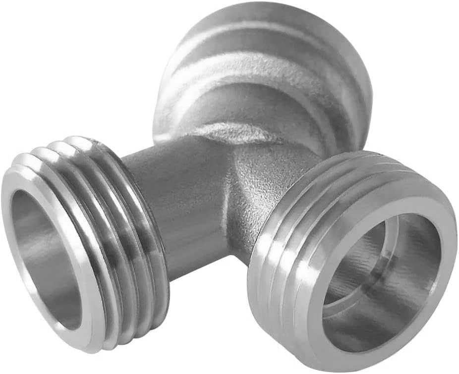 Brass Nickel Plating 3/4" GHT Y Shaped Connector for Steam Dryer and Washing Machine Hoses