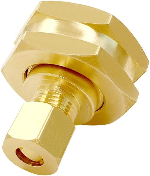 Brass US Standard Faucet Adapter Convert 3/4" GHT Female Garden Hose Thread to 1/4" OD Compression Tubing Adapter Pack of 2