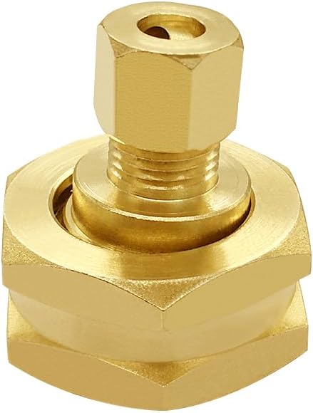 Brass US Standard Faucet Adapter Convert 3/4" GHT Female Garden Hose Thread to 1/4" OD Compression Tubing Adapter Pack of 2