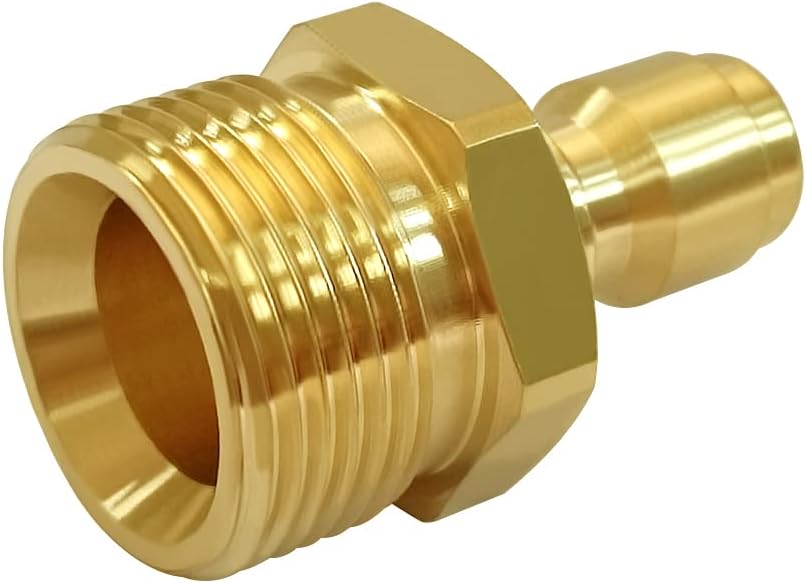 Pressure Washer Coupler M22-14mm Male Thread to 1/4" Quick Connector Plug Fitting for High Pressure Water Gun Hose 4500PSI