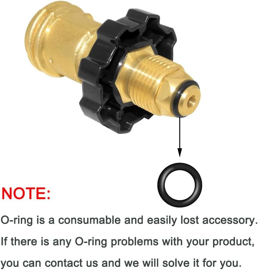 Universal Propane Tank Adapter Converts POL to QCC1 / Type 1,Brass Valve Control Safety Device Propane Hose Adapter with Wrench,Old to New Connection Type