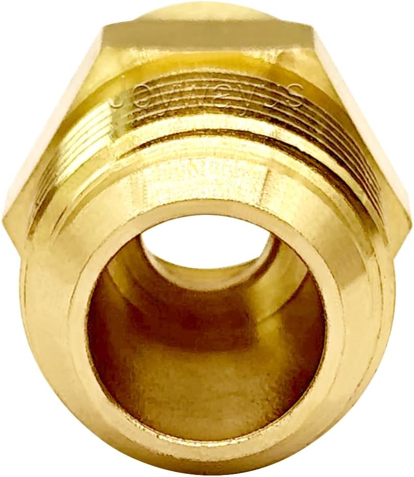 Brass Flare Tube Fitting Coupling Gas Adapter 3/8" Flare Female x 5/8" Flare Male Pipe Connector