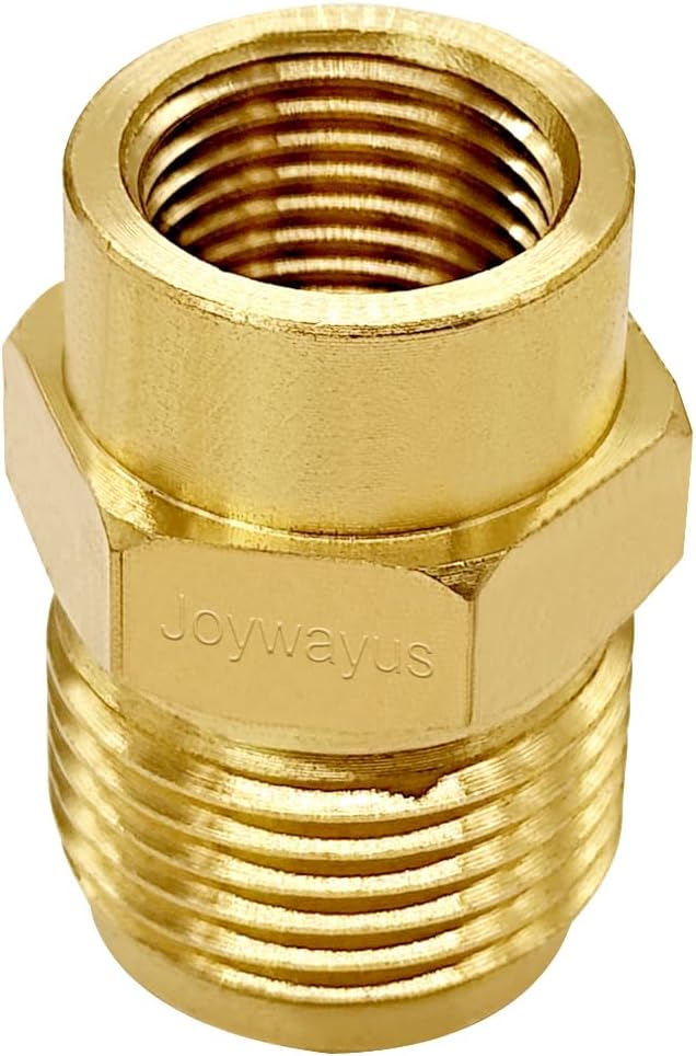Brass Flare Tube Fitting Coupling Gas Adapter 3/8" Flare Female x 5/8" Flare Male Pipe Connector