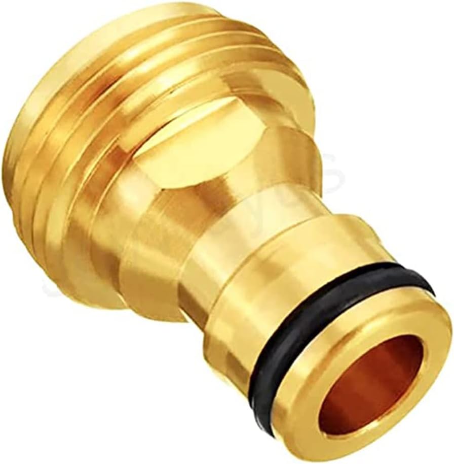 3/4” GHT Male Garden Hose Quick Connect Adapter Brass Connect Fitting Pack of 4